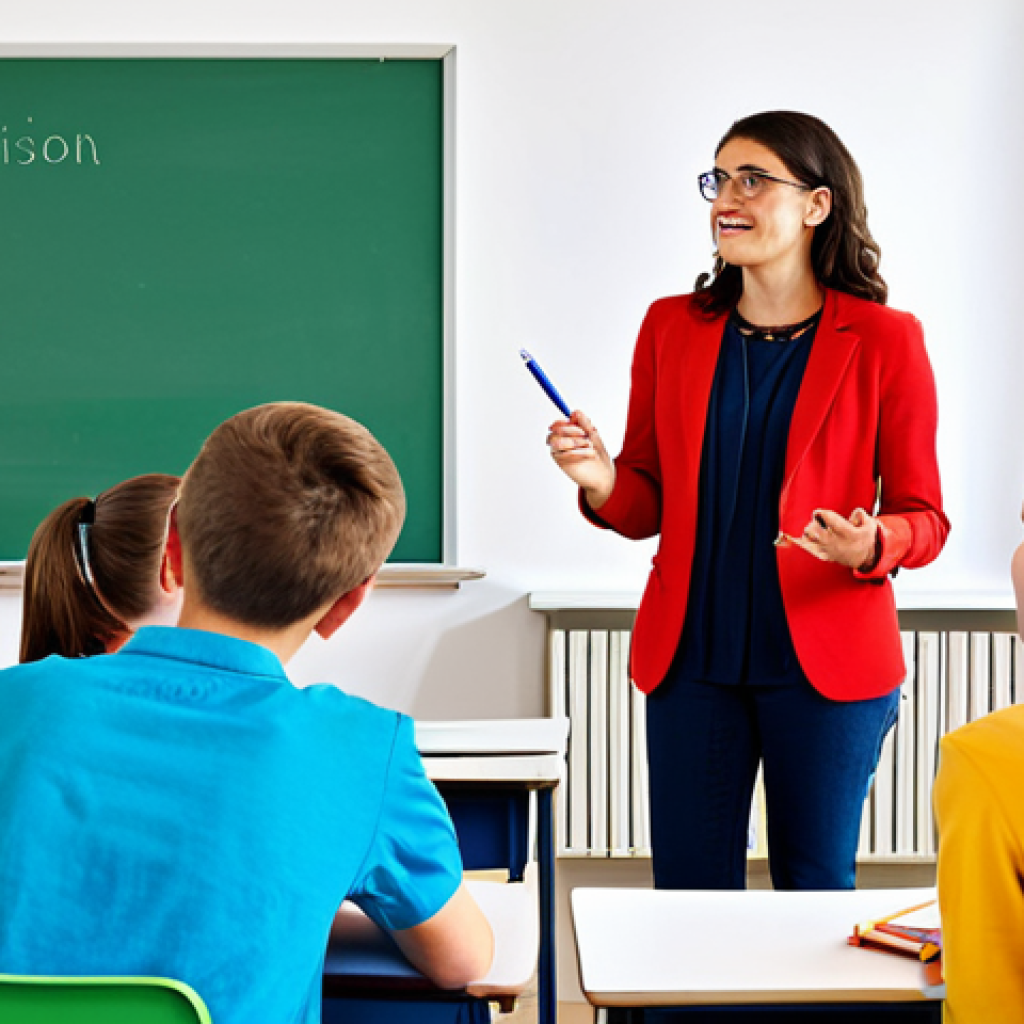 French Classroom Scene**
"A diverse group of students in a bright and modern French classroom, fully clothed in appropriate attire, learning pronunciation from a friendly teacher. Whiteboard with French vocabulary and grammar examples. Safe for work, appropriate content, family-friendly, perfect anatomy, correct proportions, natural pose, professional illustration, high quality."
**