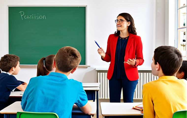 French Classroom Scene**

"A diverse group of students in a bright and modern French classroom, fully clothed in appropriate attire, learning pronunciation from a friendly teacher. Whiteboard with French vocabulary and grammar examples. Safe for work, appropriate content, family-friendly, perfect anatomy, correct proportions, natural pose, professional illustration, high quality."

**