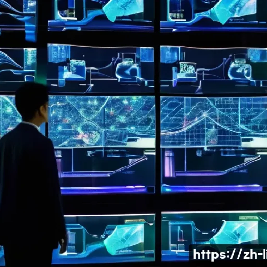 문장 생성 알고리즘 - A futuristic AI research lab with diverse scientists analyzing advanced neural network architectures...