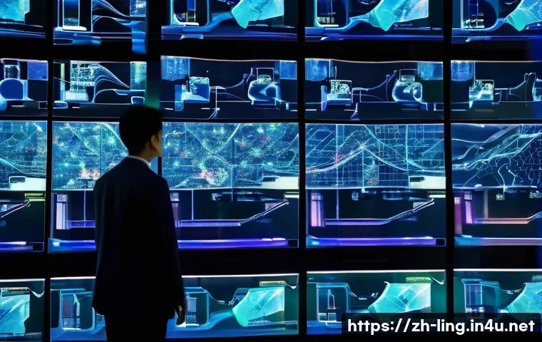 문장 생성 알고리즘 - A futuristic AI research lab with diverse scientists analyzing advanced neural network architectures...