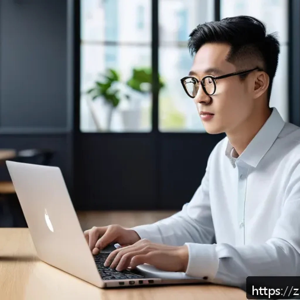 GPT 언어 생성 - A modern digital workspace scene featuring a young Chinese content creator using an AI-powered writi...