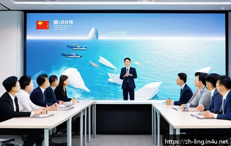 수사학과 언어 - A modern office setting with a diverse group of professionals engaged in a dynamic team training ses...