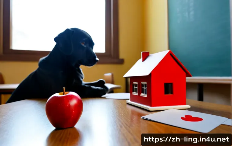 의미론 개념 - Photorealistic university linguistics classroom, thoughtful professor arranging a red apple, a small...
